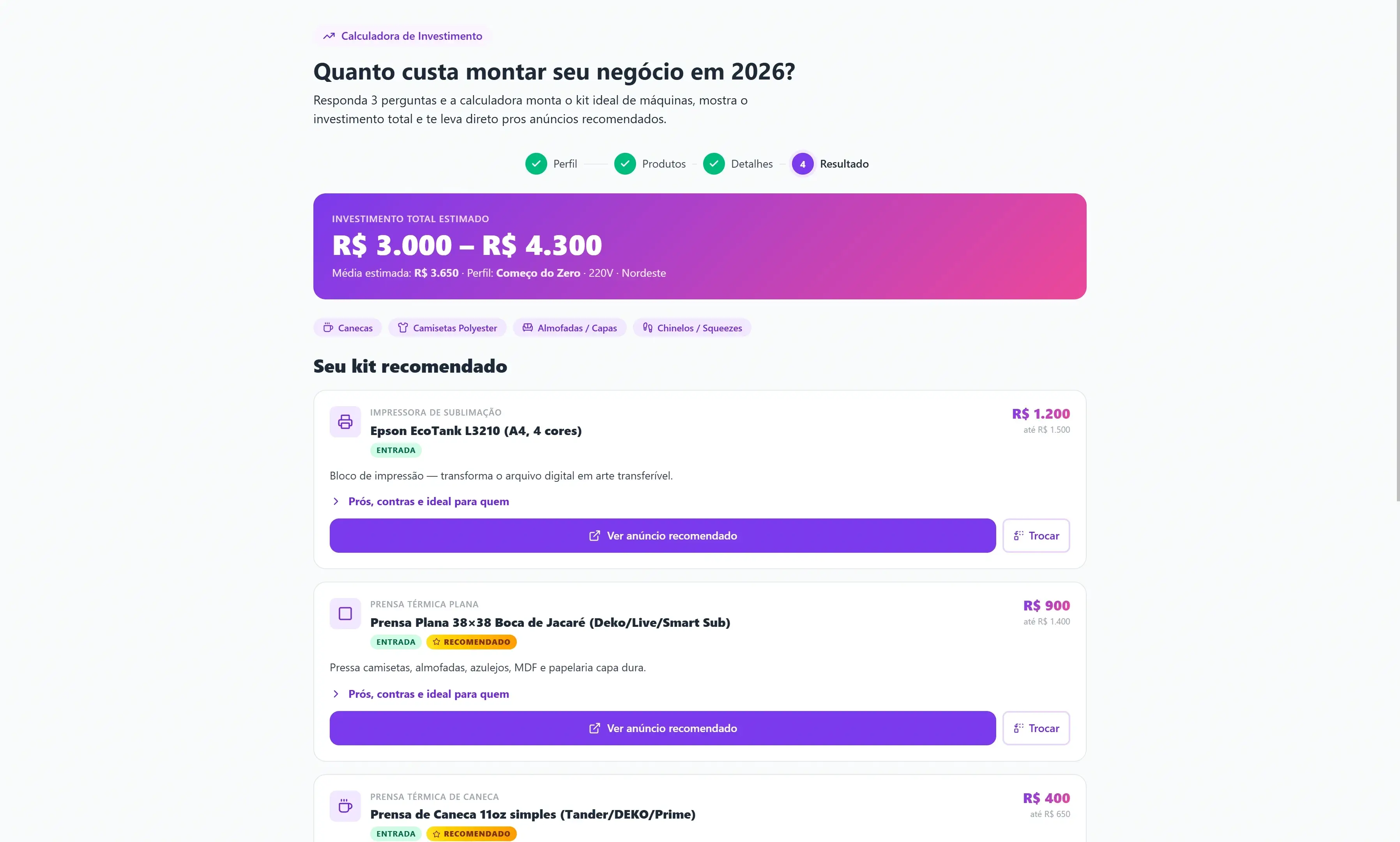 Calculadora de Investimento