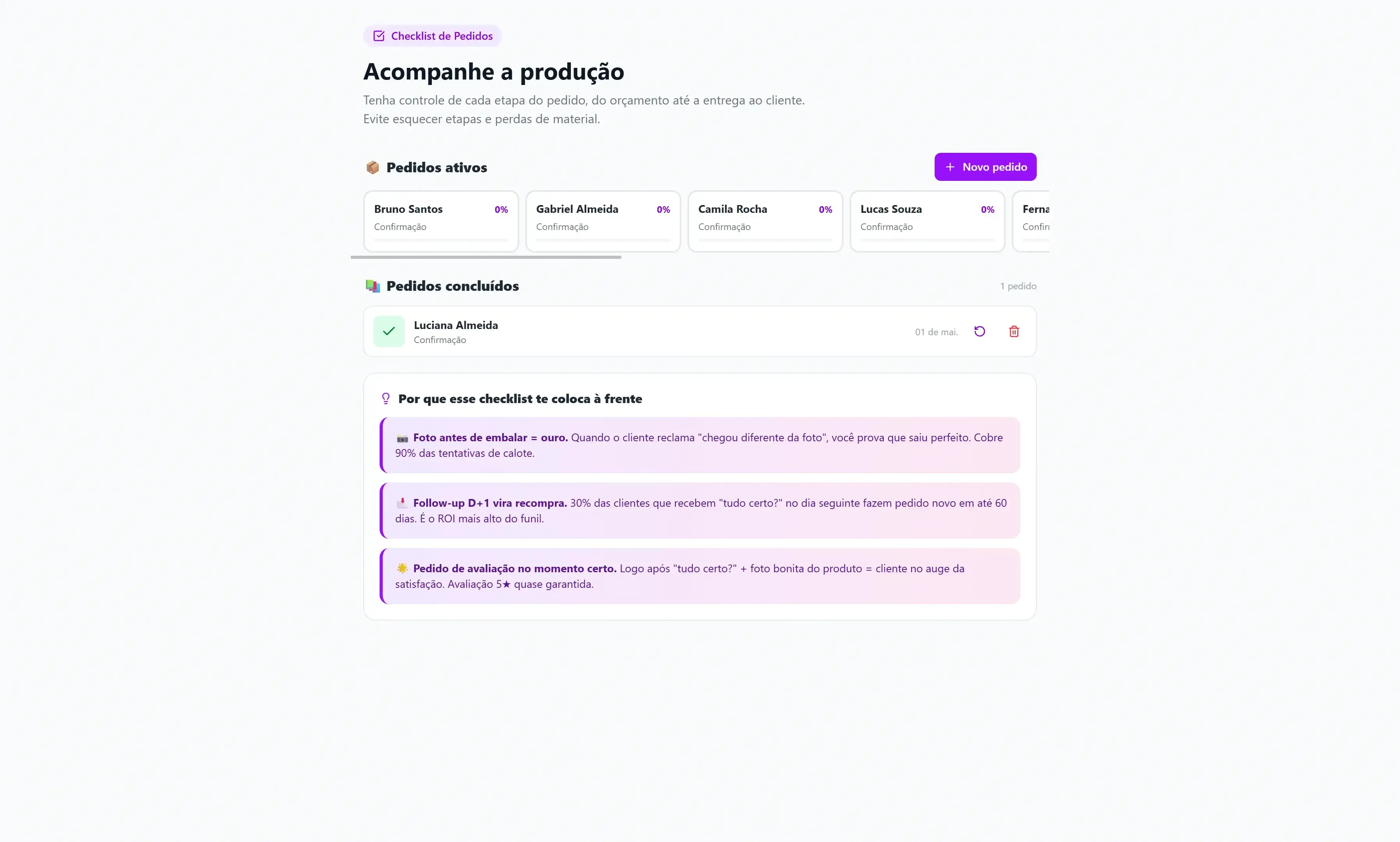 Checklist de Vendas
