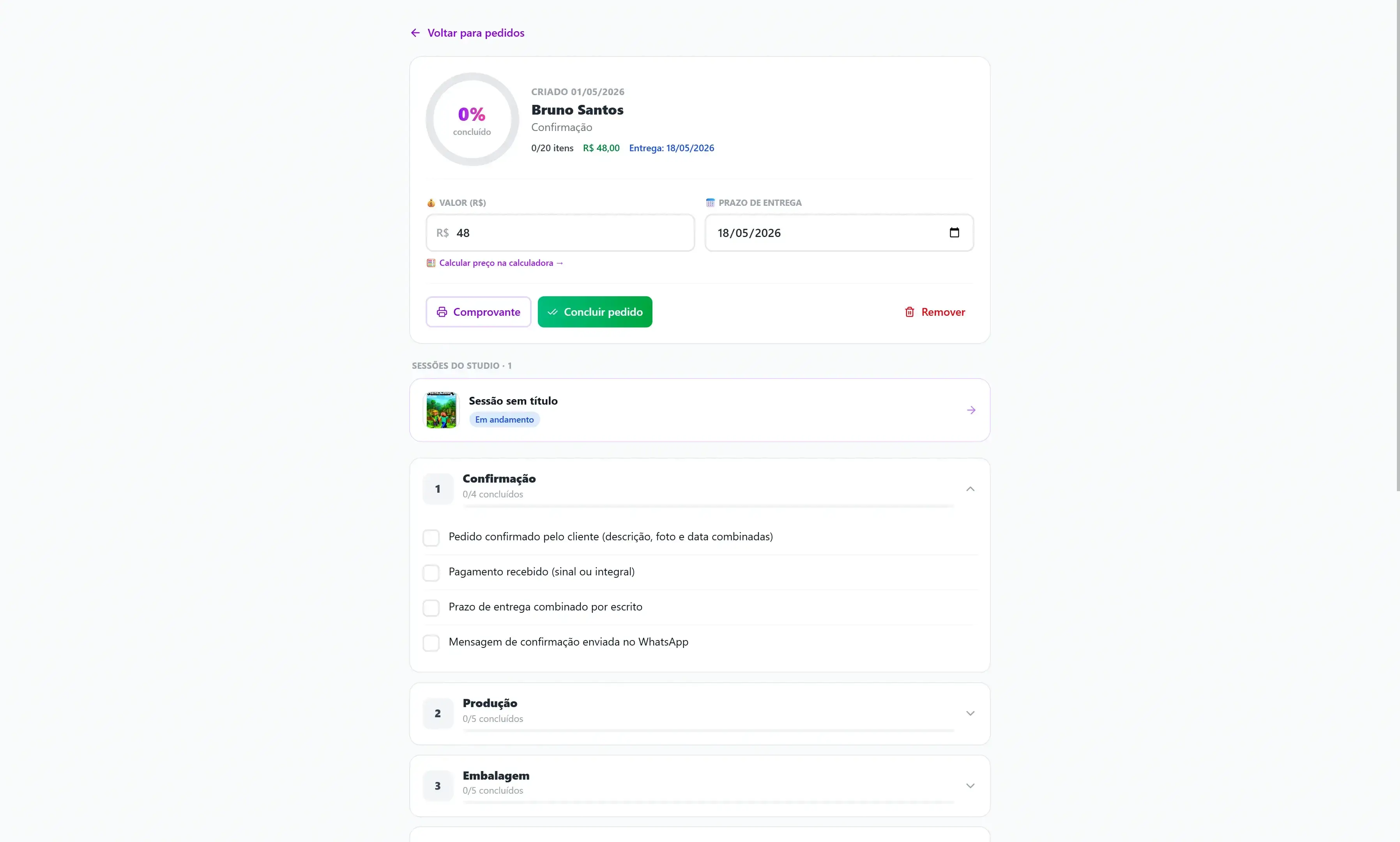 Checklist de Entrega