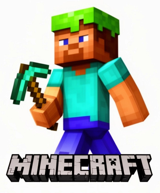 Arte gerada no Studio EasyArte — estampa Minecraft para camiseta