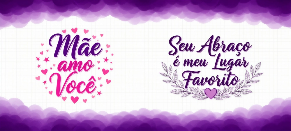 Arte gerada no Studio EasyArte — caneca Dia das Mães